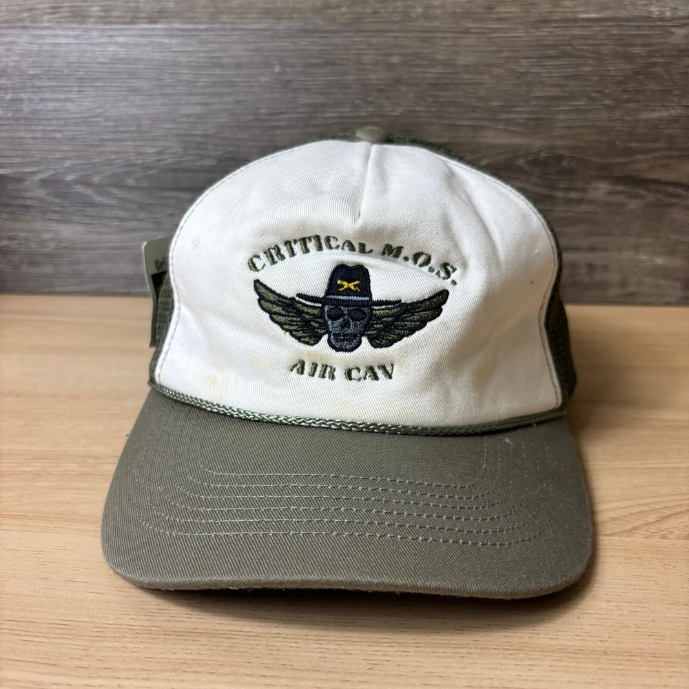 Critical Moss Hat Cap‎ Snap Back Green Air Can Skull Logo Adjustable
